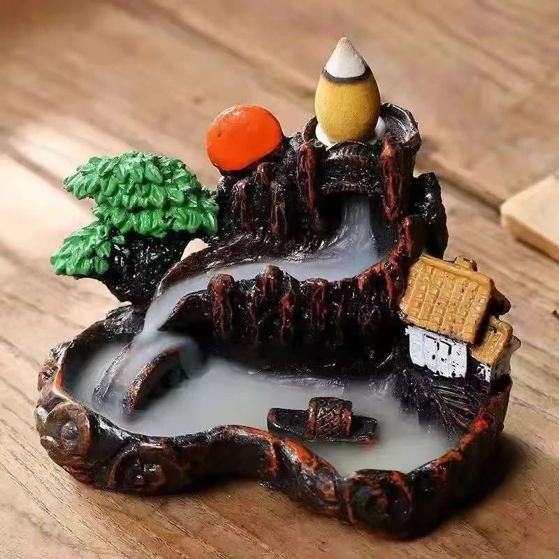 Huitich A - Express Backflow Incense Burner with Mountain Waterfall - Mumzar Huitich A - Express Backflow Incense Burner with Mountain Waterfall - Mumzar