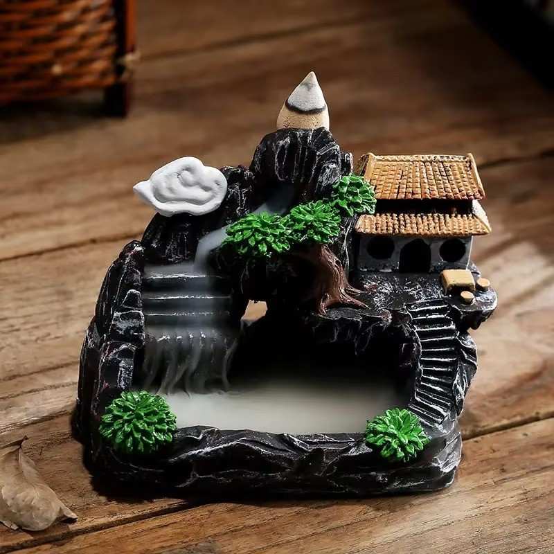 Huitich A - Express Backflow Incense Burner with Mountain Waterfall - Mumzar Huitich A - Express Backflow Incense Burner with Mountain Waterfall - Mumzar