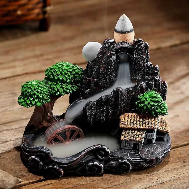Huitich A - Express Backflow Incense Burner with Mountain Waterfall - Mumzar Huitich A - Express Backflow Incense Burner with Mountain Waterfall - Mumzar