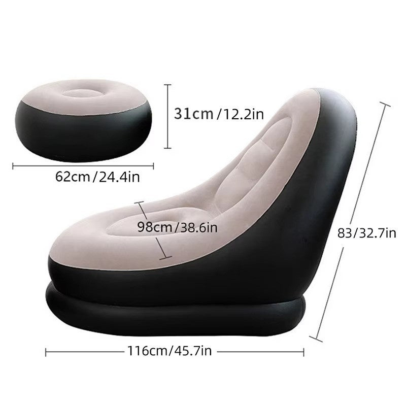 Huitich A - Express Inflatable Lazy Sofa Chair with Footrest - Mumzar Huitich A - Express Inflatable Lazy Sofa Chair with Footrest - Mumzar