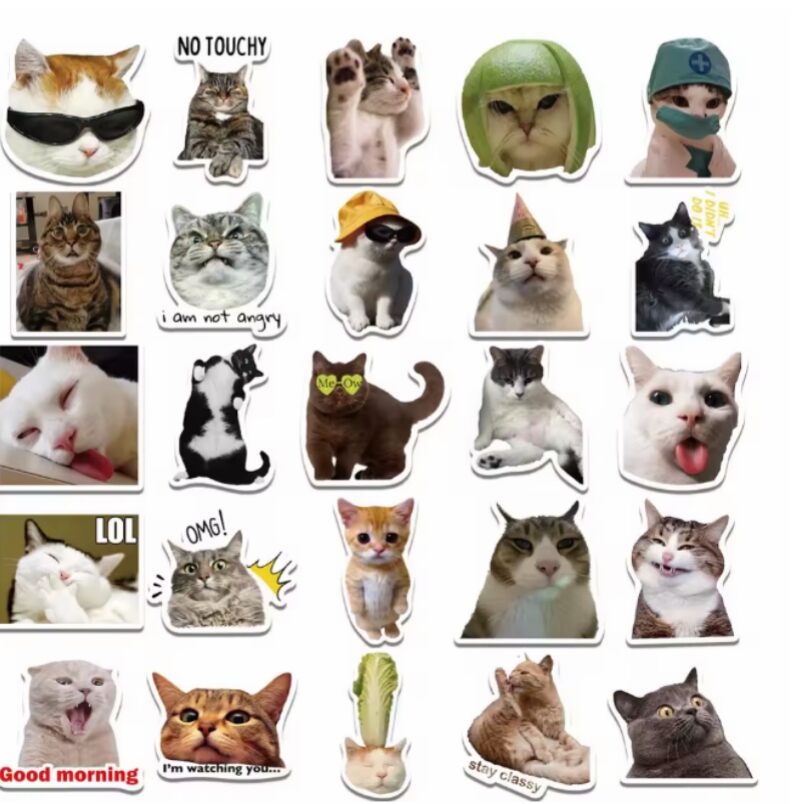 Huitich A - Express Kawaii Cat Stickers PVC Pack - Mumzar Huitich A - Express Kawaii Cat Stickers PVC Pack - Mumzar