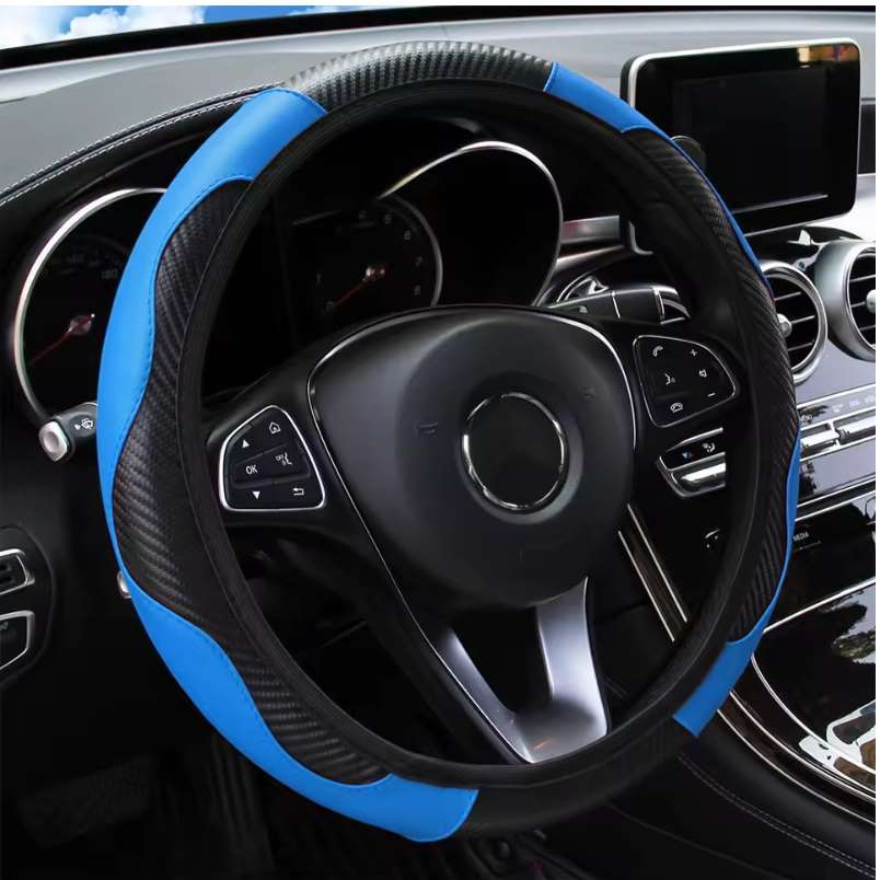 Huitich A - Express Leather Carbon Fiber Steering Wheel Cover - Mumzar Huitich A - Express Leather Carbon Fiber Steering Wheel Cover - Mumzar
