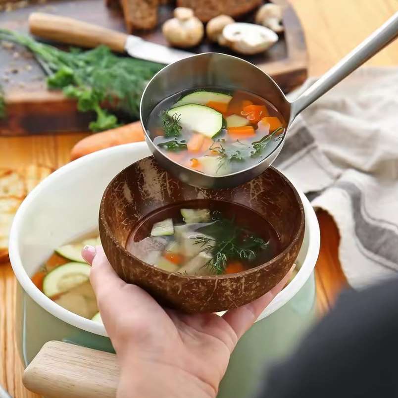 Huitich A - Express Natural Coconut Bowls for Salads Eco - Friendly Set - Mumzar Huitich A - Express Natural Coconut Bowls for Salads Eco - Friendly Set - Mumzar