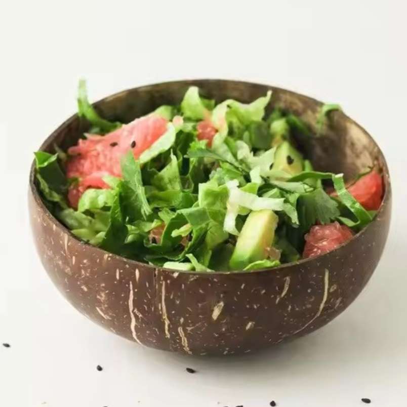 Huitich A - Express Natural Coconut Bowls for Salads Eco - Friendly Set - Mumzar Huitich A - Express Natural Coconut Bowls for Salads Eco - Friendly Set - Mumzar