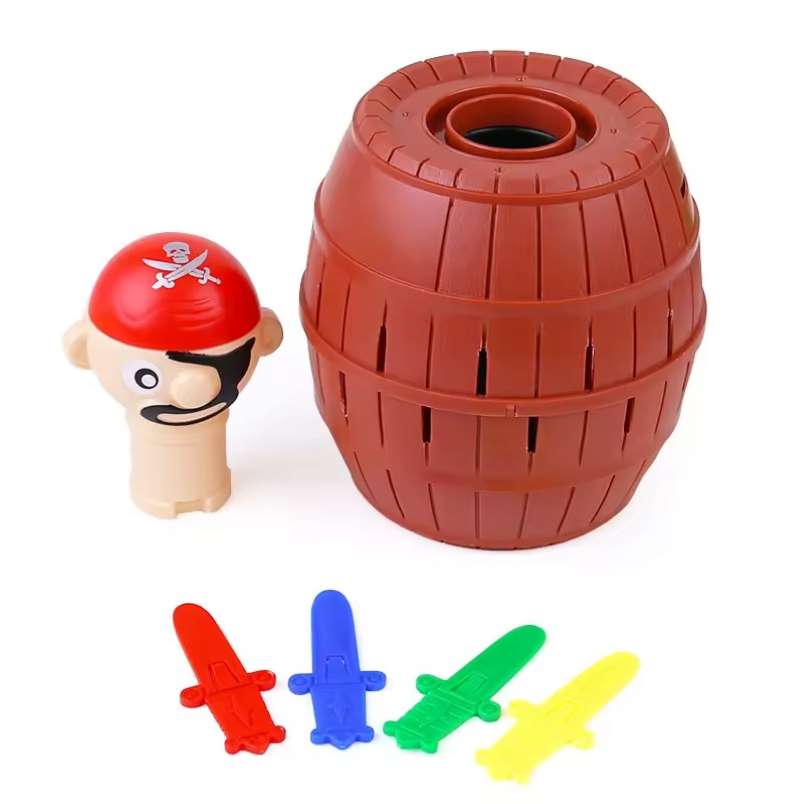 Huitich A - Express Pirate Barrel Toys with Wooden Geometric Shape Puzzle - Mumzar Huitich A - Express Pirate Barrel Toys with Wooden Geometric Shape Puzzle - Mumzar