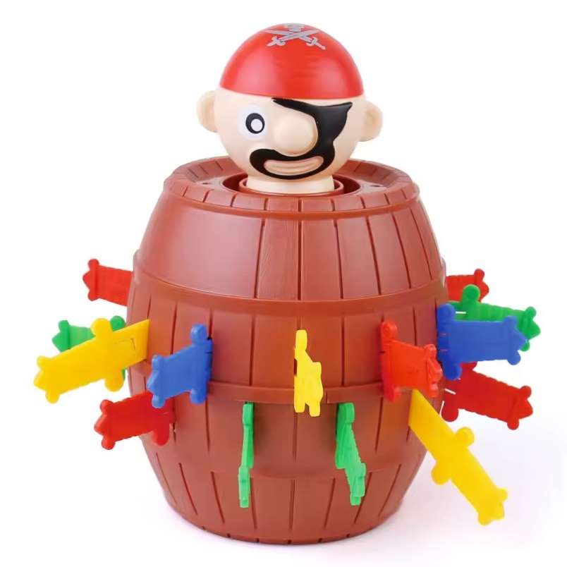 Huitich A - Express Pirate Barrel Toys with Wooden Geometric Shape Puzzle - Mumzar Huitich A - Express Pirate Barrel Toys with Wooden Geometric Shape Puzzle - Mumzar