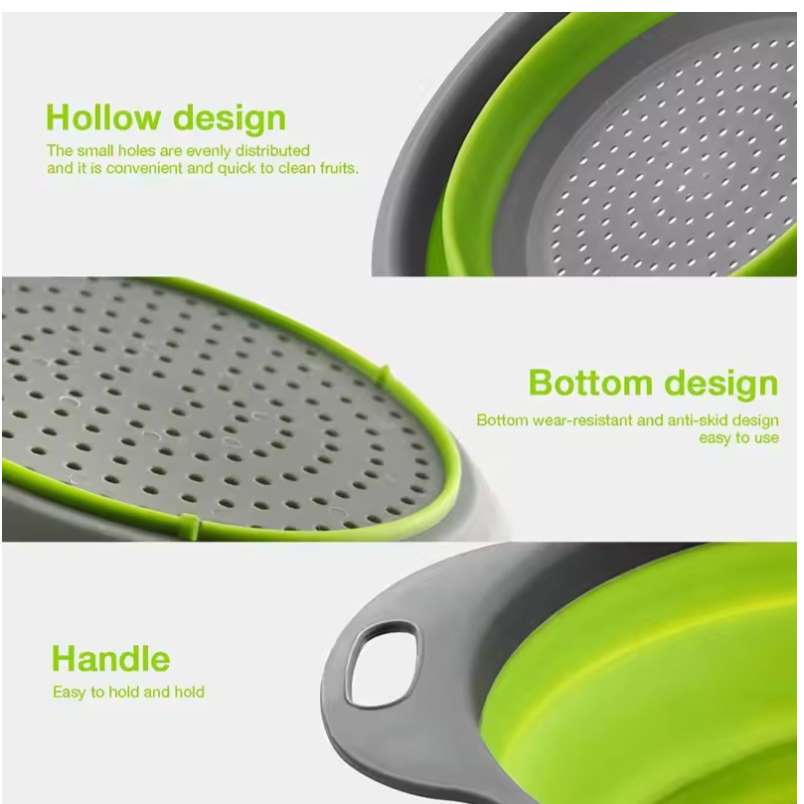 Huitich A - Express Silicone Folding Colander Collapsible Vegetable Strainer - Mumzar Huitich A - Express Silicone Folding Colander Collapsible Vegetable Strainer - Mumzar