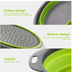 Huitich A - Express Silicone Folding Colander Collapsible Vegetable Strainer - Mumzar Huitich A - Express Silicone Folding Colander Collapsible Vegetable Strainer - Mumzar