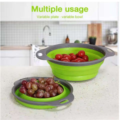 Huitich A - Express Silicone Folding Colander Collapsible Vegetable Strainer - Mumzar Huitich A - Express Silicone Folding Colander Collapsible Vegetable Strainer - Mumzar