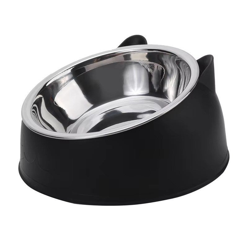 Huitich A - Express Stainless Steel Cat Bowl with Green Base - Mumzar Huitich A - Express Stainless Steel Cat Bowl with Green Base - Mumzar