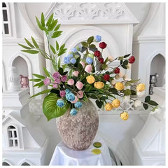 Huitich Artificial Champagne Roses Elegant Faux Flowers - Mumzar Huitich Artificial Champagne Roses Elegant Faux Flowers - Mumzar