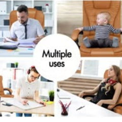 Huitich Brown Leather Office Chair with Recliner Footrest - Mumzar Huitich Brown Leather Office Chair with Recliner Footrest - Mumzar