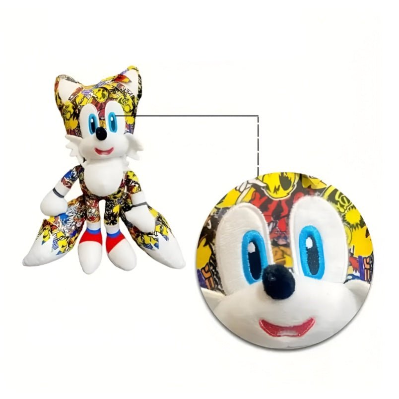 Huitich Colorful Fox Plush Toy with Vibrant Graffiti Design - Mumzar Huitich Colorful Fox Plush Toy with Vibrant Graffiti Design - Mumzar