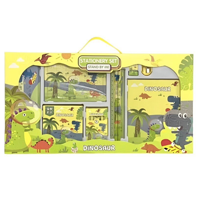 Huitich Dinosaur Stationery Set for Kids with Fun Designs - Mumzar Huitich Dinosaur Stationery Set for Kids with Fun Designs - Mumzar
