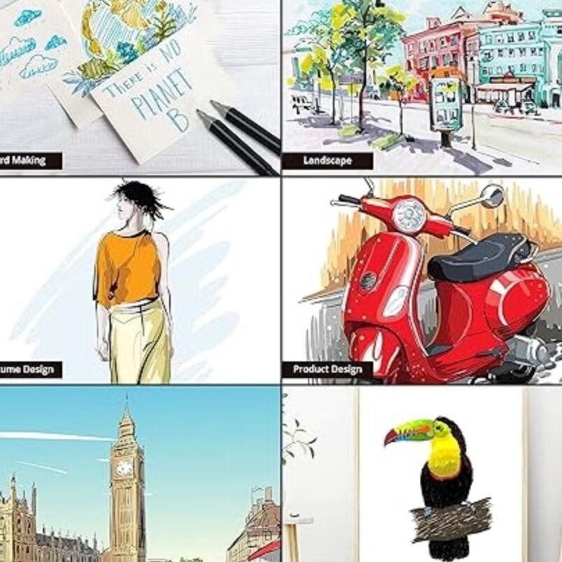 Huitich Dual Tip Oily Markers 40 Colors Arts & Crafts - Mumzar Huitich Dual Tip Oily Markers 40 Colors Arts & Crafts - Mumzar