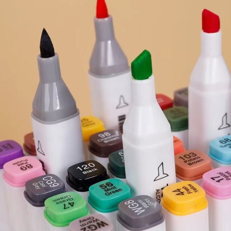 Huitich Dual Tip Oily Markers 40 Colors Arts & Crafts - Mumzar Huitich Dual Tip Oily Markers 40 Colors Arts & Crafts - Mumzar