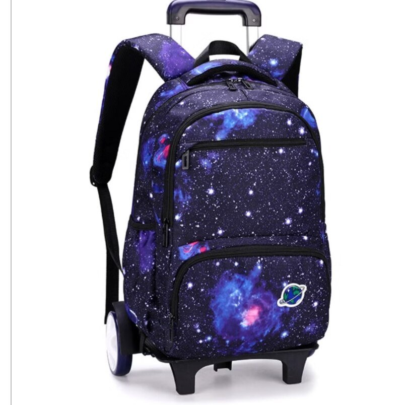 Huitich Galaxy School Backpack with Wheels for Kids - Mumzar Huitich Galaxy School Backpack with Wheels for Kids - Mumzar