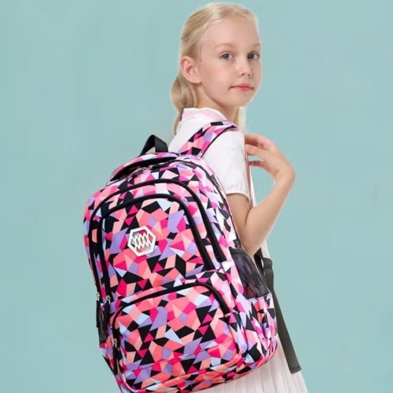 Huitich Girls Trolley School Bag Pink with Adjustable Straps - Mumzar Huitich Girls Trolley School Bag Pink with Adjustable Straps - Mumzar