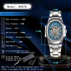 Huitich Luxury Stainless Steel Skeleton Watch for Men - Mumzar Huitich Luxury Stainless Steel Skeleton Watch for Men - Mumzar