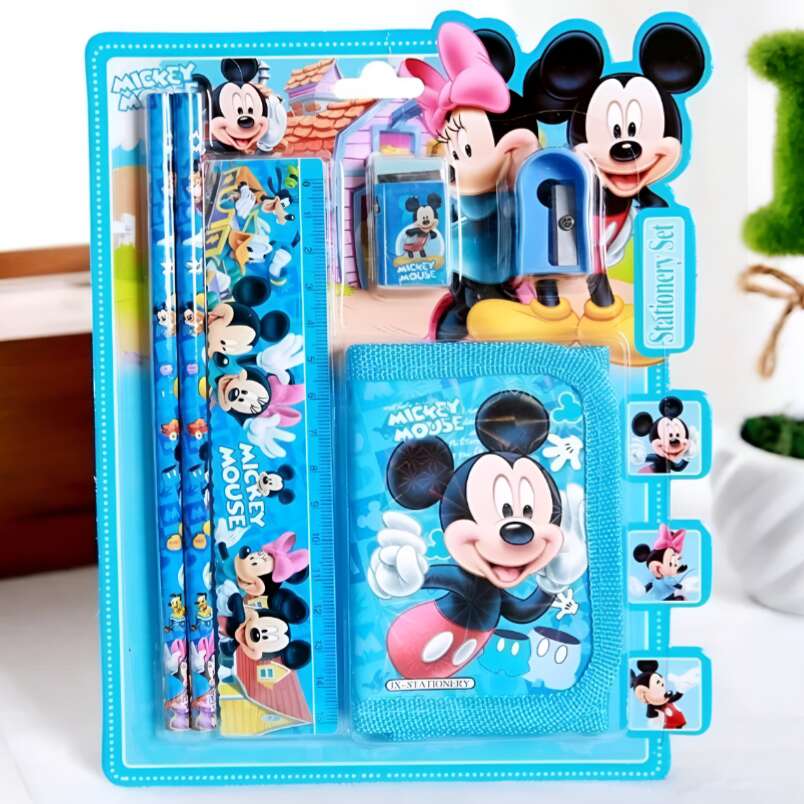 Huitich Mickey Mouse stationery 6 Piece set for kids - Mumzar Huitich Mickey Mouse stationery 6 Piece set for kids - Mumzar