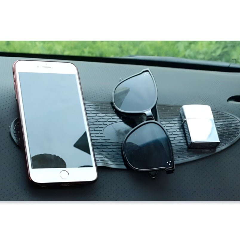 Huitich Oval Silicone Anti - Slip Dashboard Mat Black - Mumzar Huitich Oval Silicone Anti - Slip Dashboard Mat Black - Mumzar