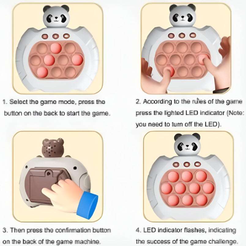 Huitich Panda Pop Fidget Toy Stress Relief Pop It - Mumzar Huitich Panda Pop Fidget Toy Stress Relief Pop It - Mumzar