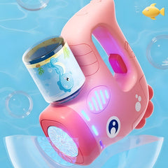 Huitich Rechargeable Bubble Gun for Kids Cute Pink Design - Mumzar Huitich Rechargeable Bubble Gun for Kids Cute Pink Design - Mumzar