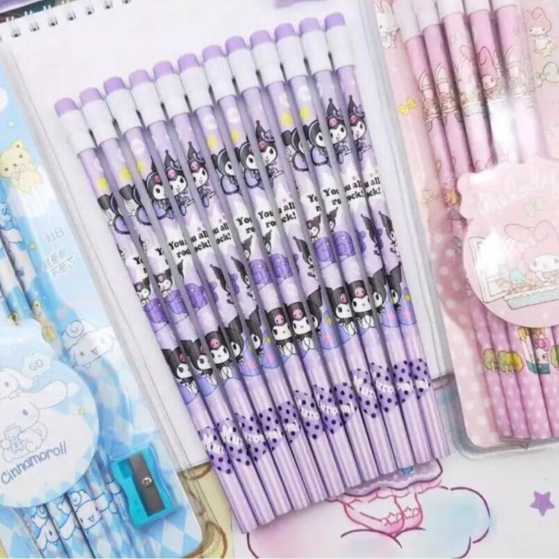 Huitich Sanrio Character Pencil Set with Sharpener - Mumzar Huitich Sanrio Character Pencil Set with Sharpener - Mumzar