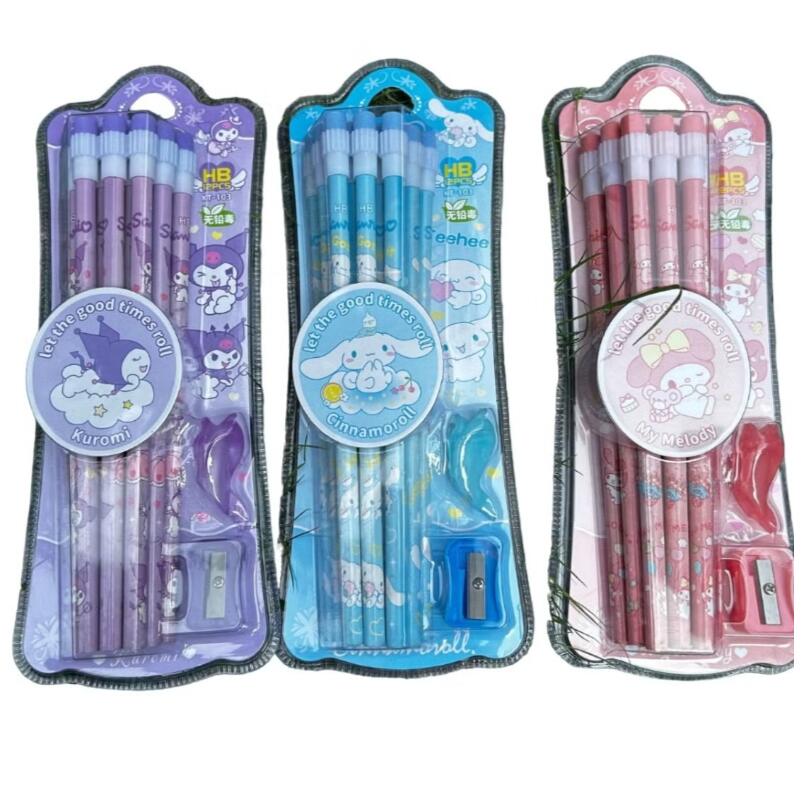 Huitich Sanrio Character Pencil Set with Sharpener - Mumzar Huitich Sanrio Character Pencil Set with Sharpener - Mumzar