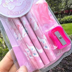 Huitich Sanrio Character Pencil Set with Sharpener - Mumzar Huitich Sanrio Character Pencil Set with Sharpener - Mumzar