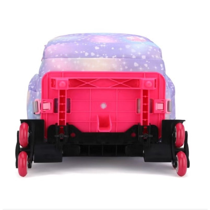 Huitich Six Wheel Trolley Backpack for Girls Pink - Mumzar Huitich Six Wheel Trolley Backpack for Girls Pink - Mumzar