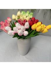 Huitich Yellow Artificial Tulip Decor - Realistic Flowers - Mumzar Huitich Yellow Artificial Tulip Decor - Realistic Flowers - Mumzar