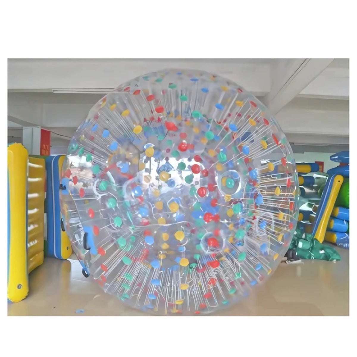 Huitich inflatable bumper ball with colorful dots for fun outdoor activities and games Huitich inflatable bumper ball with colorful dots for fun outdoor activities and games