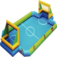 Huitich inflatable football pitch for kids with colorful design and two goal areas for outdoor fun Huitich inflatable football pitch for kids with colorful design and two goal areas for outdoor fun