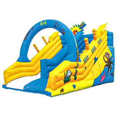 Huitich inflatable marine park bouncy castle with slide and colorful underwater theme for children Huitich inflatable marine park bouncy castle with slide and colorful underwater theme for children