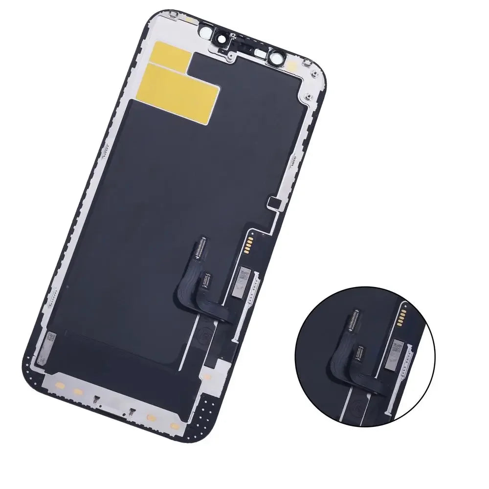 Mumzar iPhone screen replacement UAE black LCD front panel assembly with flex cables and ear speaker cutouts Mumzar iPhone screen replacement UAE black LCD front panel assembly with flex cables and ear speaker cutouts