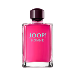 Joop Homme perfume for men 200ml bottle with bright pink liquid and dark cap Joop Homme perfume for men 200ml bottle with bright pink liquid and dark cap