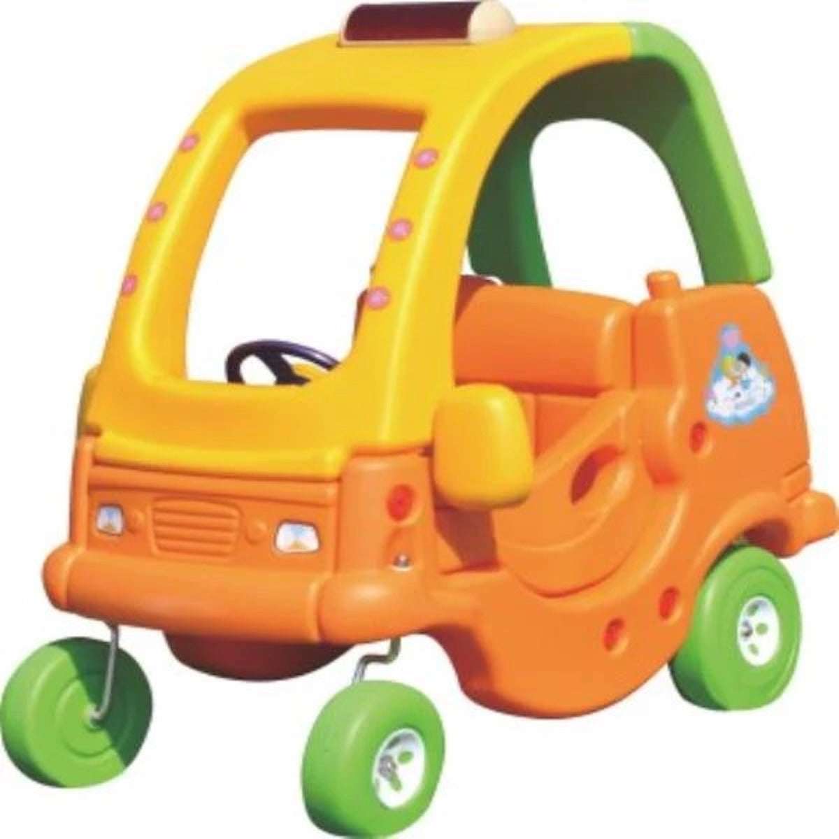 Huitich kids plastic sand car in vibrant orange and green for outdoor playtime fun Huitich kids plastic sand car in vibrant orange and green for outdoor playtime fun
