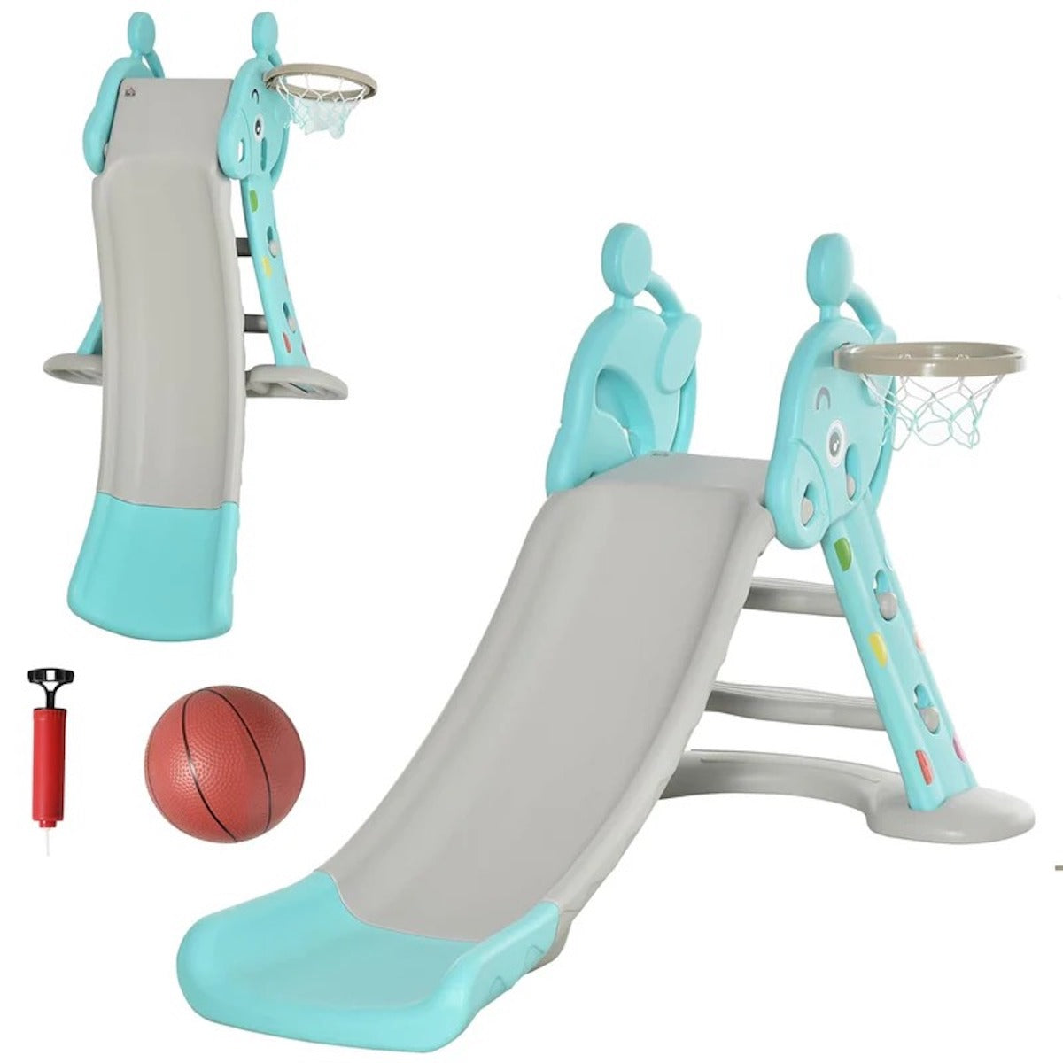 Huitich kids playground slide UAE with basketball hoop and safe design for outdoor play Huitich kids playground slide UAE with basketball hoop and safe design for outdoor play
