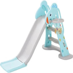 Huitich Kids Playground Slide UAE in blue with basketball hoop for outdoor fun Huitich Kids Playground Slide UAE in blue with basketball hoop for outdoor fun