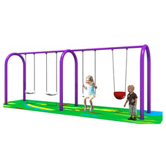 Huitich kids swing set UAE featuring two swings and a bucket seat for outdoor fun Huitich kids swing set UAE featuring two swings and a bucket seat for outdoor fun