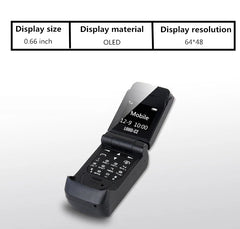 Mumzar mini flip phone bluetooth with compact OLED display and numeric keypad open clamshell design Mumzar mini flip phone bluetooth with compact OLED display and numeric keypad open clamshell design