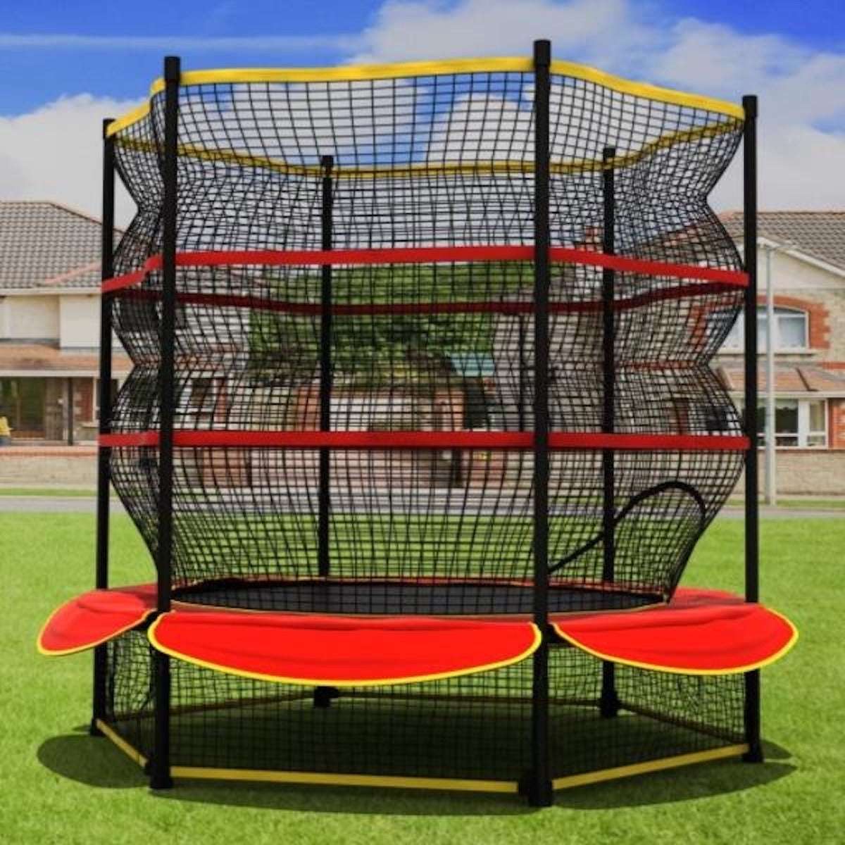 Huitich Medalist trampoline combo UAE with protective net and vibrant colors for safe bouncing fun Huitich Medalist trampoline combo UAE with protective net and vibrant colors for safe bouncing fun