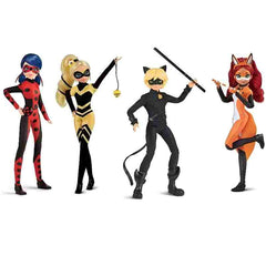 Huitich miraculous ladybug and friends figures set featuring detailed action figures of Ladybug, Queen Bee, Cat Noir, and Rena Rouge Huitich miraculous ladybug and friends figures set featuring detailed action figures of Ladybug, Queen Bee, Cat Noir, and Rena Rouge
