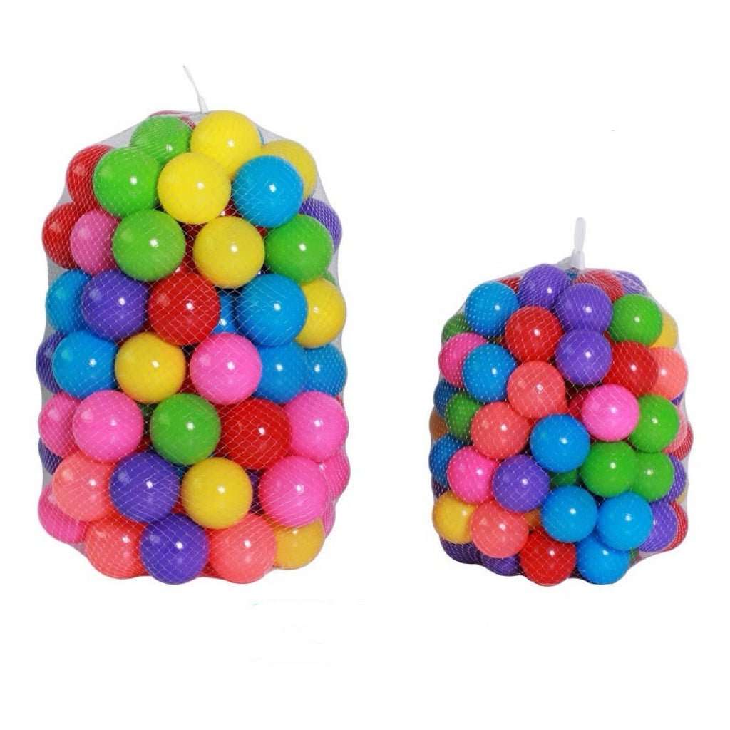 Huitich 50-piece set of multicolored play balls for toddlers in mesh bags for soft ocean pit play Huitich 50-piece set of multicolored play balls for toddlers in mesh bags for soft ocean pit play