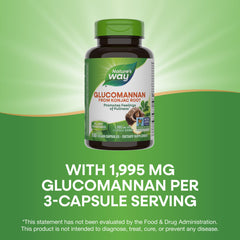 Natures Way Glucomannan from Konjac Root 1995 mg per 3 capsule serving 100 capsules dietary supplement glucomannan supplements UAE Natures Way Glucomannan from Konjac Root 1995 mg per 3 capsule serving 100 capsules dietary supplement glucomannan supplements UAE