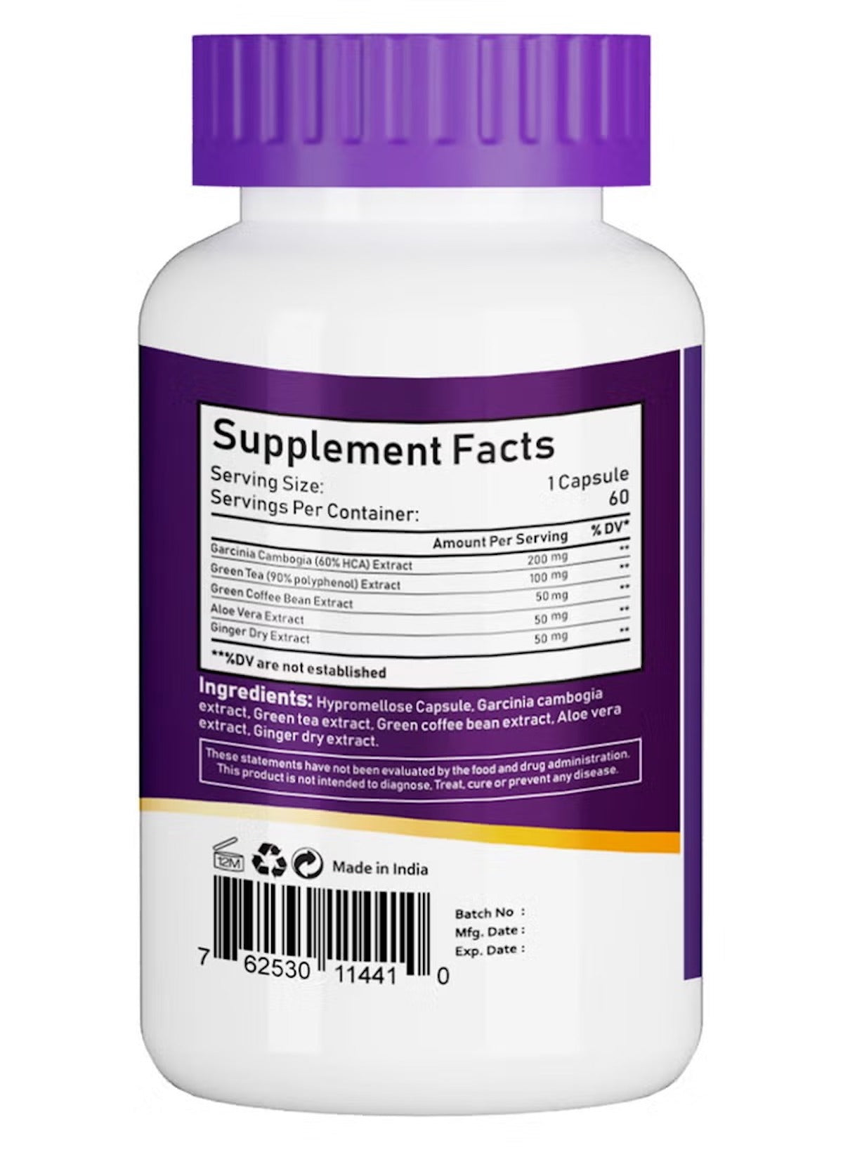 Laperva natural slimming weight loss capsules in a bottle with 60 servings and detailed supplement facts Laperva natural slimming weight loss capsules in a bottle with 60 servings and detailed supplement facts