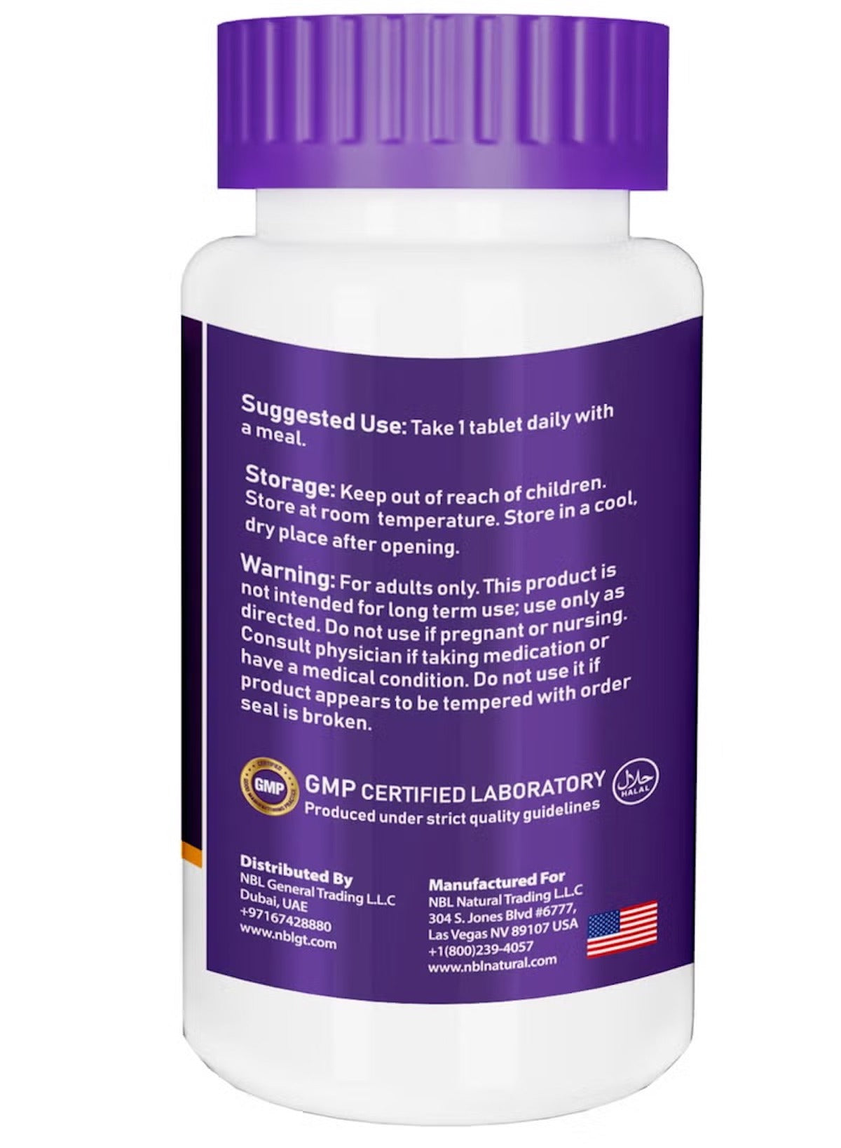 NBL Natural Vitamin C 1000mg sustained release supplement bottle with suggested use and storage instructions NBL Natural Vitamin C 1000mg sustained release supplement bottle with suggested use and storage instructions