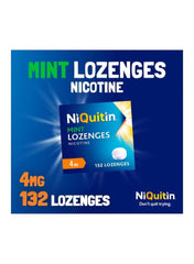 NiQuitin 4mg stop smoking lozenges pack with mint flavor and 132 count for nicotine support NiQuitin 4mg stop smoking lozenges pack with mint flavor and 132 count for nicotine support
