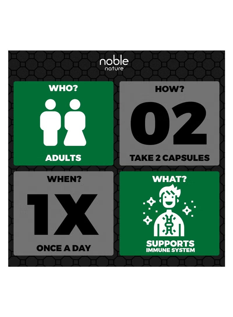 Noble Nature Moringa capsules 6000mg UAE instructions for adults, 2 capsules once a day for immune support Noble Nature Moringa capsules 6000mg UAE instructions for adults, 2 capsules once a day for immune support